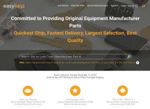 How easykeys.com looks like on a tablet such as an iPad.