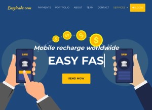 How easyloade.com looks like on a tablet such as an iPad.