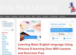 How easypacelearning.com looks like on a tablet such as an iPad.