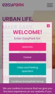 How easypark.net looks like on a mobile device such as an iPhone.