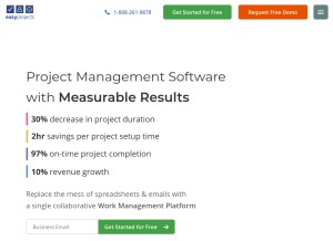 How easyprojects.net looks like on a tablet such as an iPad.