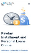 How easyqualifymoney.com looks like on a mobile device such as an iPhone.
