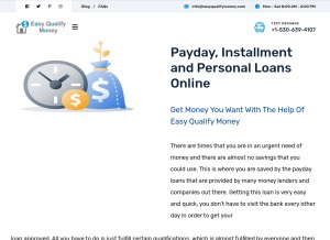 How easyqualifymoney.com looks like on a tablet such as an iPad.