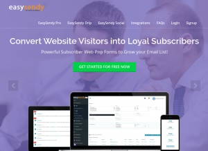 How easysendy.com looks like on a tablet such as an iPad.