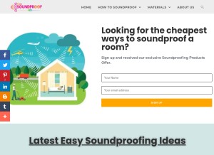 How easysoundproof.com looks like on a tablet such as an iPad.