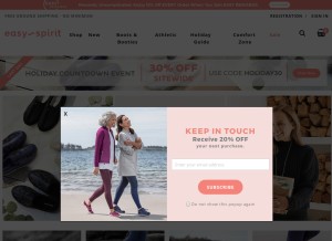 How easyspirit.com looks like on a tablet such as an iPad.