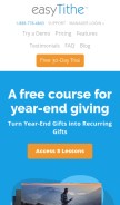 How easytithe.com looks like on a mobile device such as an iPhone.