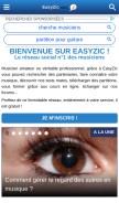 How easyzic.com looks like on a mobile device such as an iPhone.