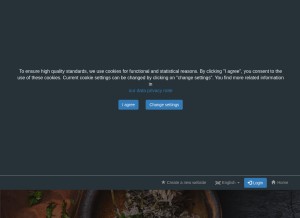 How eatbu.com looks like on a tablet such as an iPad.