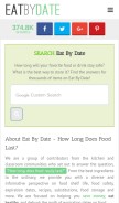 How eatbydate.com looks like on a mobile device such as an iPhone.