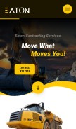 How eatoncontractingservices.com looks like on a mobile device such as an iPhone.