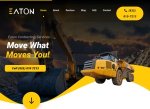 How eatoncontractingservices.com looks like on a tablet such as an iPad.