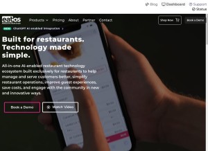 How eatos.com looks like on a tablet such as an iPad.