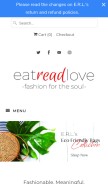 How eatreadlove.me looks like on a mobile device such as an iPhone.