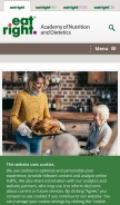 How eatright.org looks like on a mobile device such as an iPhone.