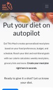 How eatthismuch.com looks like on a mobile device such as an iPhone.