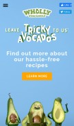 How eatwholly.com looks like on a mobile device such as an iPhone.