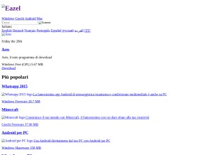How eazel.com looks like on a tablet such as an iPad.