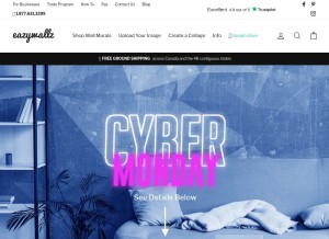 How eazywallz.com looks like on a tablet such as an iPad.