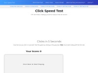 Desktop screenshot for clickspeedtest.com