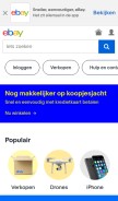 How ebay.nl looks like on a mobile device such as an iPhone.