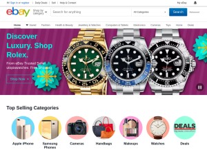 How ebay.ph looks like on a tablet such as an iPad.