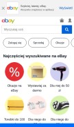 How ebay.pl looks like on a mobile device such as an iPhone.