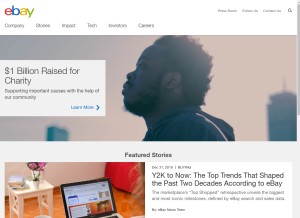 How ebayinc.com looks like on a tablet such as an iPad.