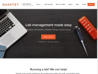 Desktop screenshot for quartzy.com