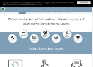 How ebesucher.de looks like on a tablet such as an iPad.