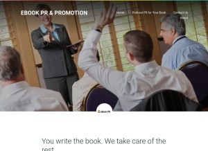 How ebook-pr.com looks like on a tablet such as an iPad.