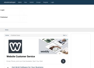 How ebookmarkspot.com looks like on a tablet such as an iPad.