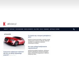 How ebroker.pl looks like on a tablet such as an iPad.
