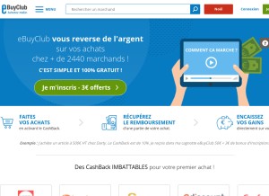 How ebuyclub.com looks like on a tablet such as an iPad.