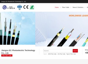 How ec-fibercable.com looks like on a tablet such as an iPad.