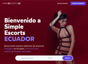 How ec.simpleescorts.com looks like on a tablet such as an iPad.