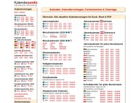 Desktop screenshot for kalenderpedia.de