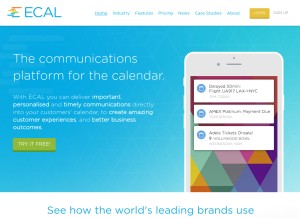 How ecal.com looks like on a tablet such as an iPad.