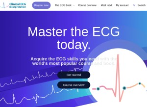 How ecgwaves.com looks like on a tablet such as an iPad.