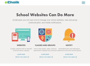 How echalk.com looks like on a tablet such as an iPad.