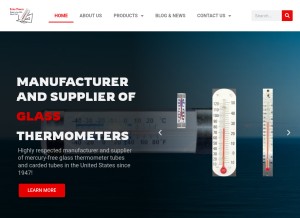 How echotherminc.com looks like on a tablet such as an iPad.