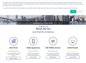 How ecifm.net looks like on a tablet such as an iPad.