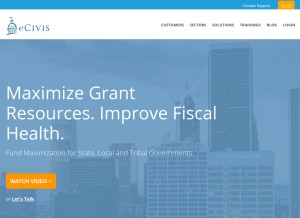 How ecivis.com looks like on a tablet such as an iPad.