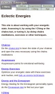 How eclecticenergies.com looks like on a mobile device such as an iPhone.