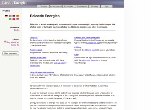 How eclecticenergies.com looks like on a tablet such as an iPad.