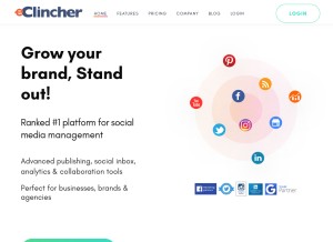 How eclincher.com looks like on a tablet such as an iPad.