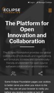 How eclipse.org looks like on a mobile device such as an iPhone.