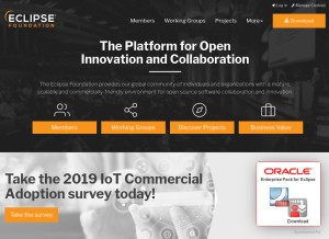 How eclipse.org looks like on a tablet such as an iPad.