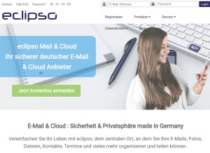 How eclipso.de looks like on a tablet such as an iPad.