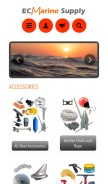 How ecmarinesupply.com looks like on a mobile device such as an iPhone.